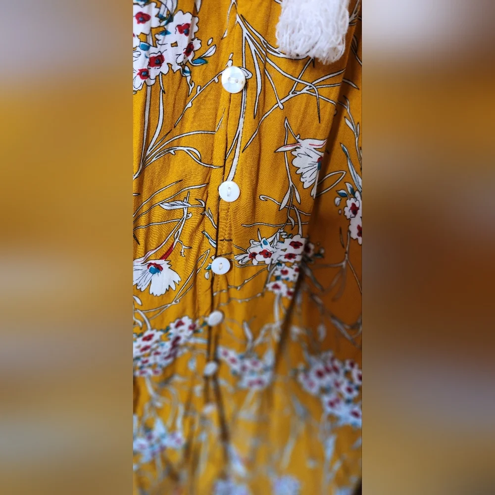 XL Floral Midi Dress - fall autumn Boho Vibes! 🌼 - Picture 6 of 7